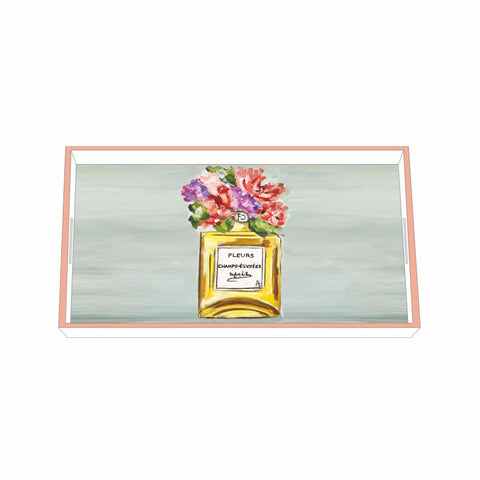 L'Eau des Fleurs Wood-Lacquered Tray