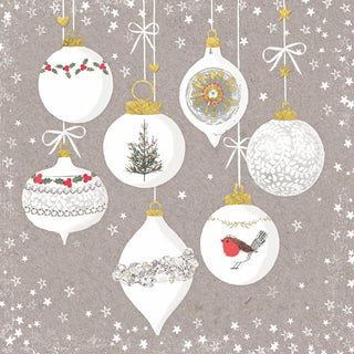 Ornaments and Snow Beverage Napkins