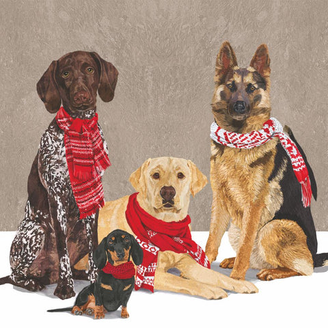 Scarf Dogs Beverage Napkins