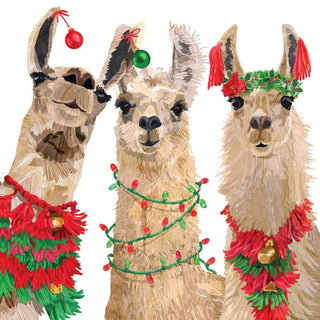 Merry Llamas Beverage Napkin