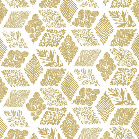 Pure Leaves, gold Lunch Napkins