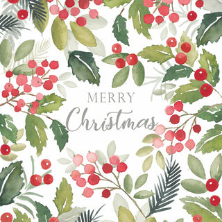 Merry Berries, white Lunch Napkins