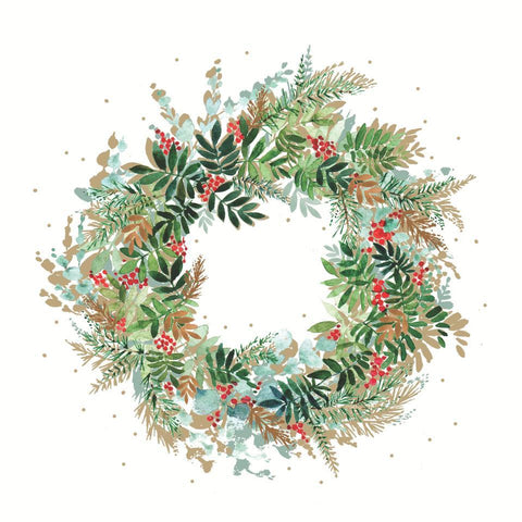 Christmas Hill Wreath Lunch Napkins