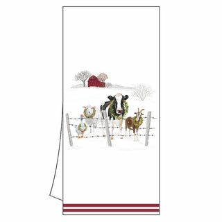 Holiday Farm Friends kitchen towel