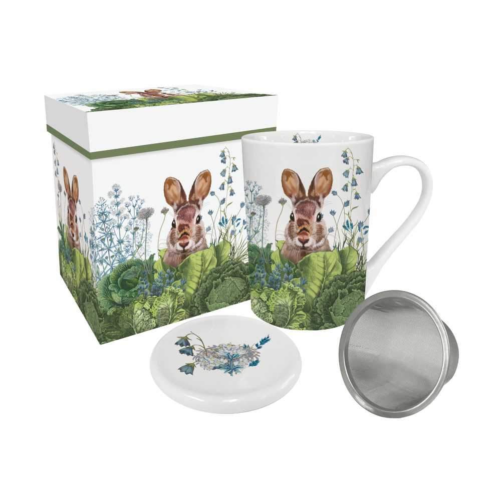 Chou Chou Bunny Gift-Boxed Tea Mug with Lid & Strainer