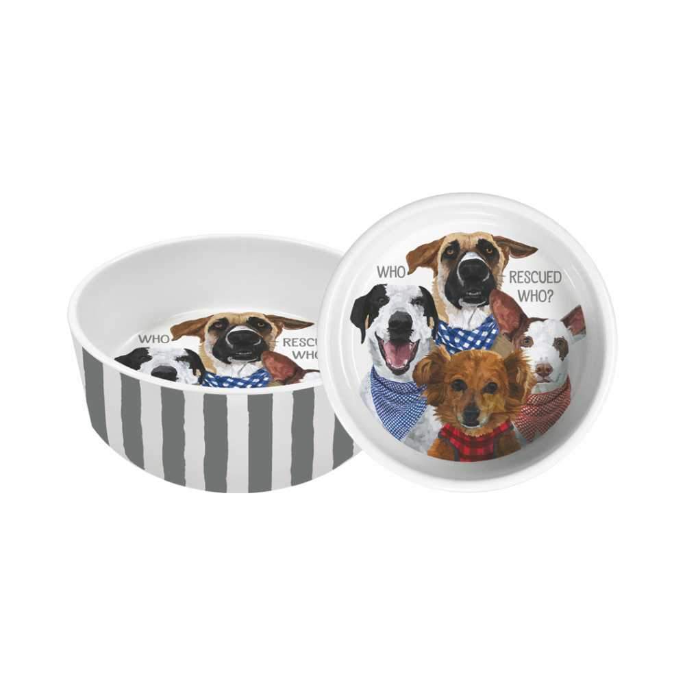 Who Rescued Who? Pet Bowl, Small – Paperproducts Design
