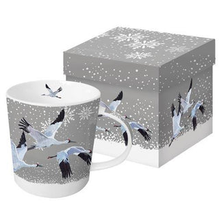 Snowfall Cranes Gift-Boxed Mug
