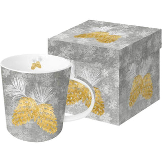 Holiday Pinecones Gift-Boxed Mug