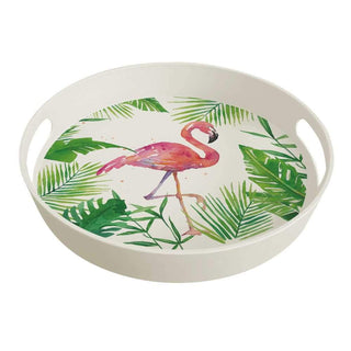 Tropical Flamingo Bamboo Tray