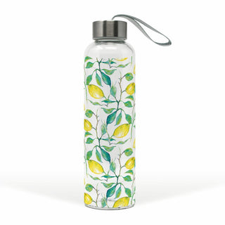 Beautiful Lemons Glass Water Bottle