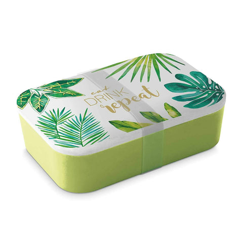 Eat, Drink, Repeat Bamboo Lunch Box
