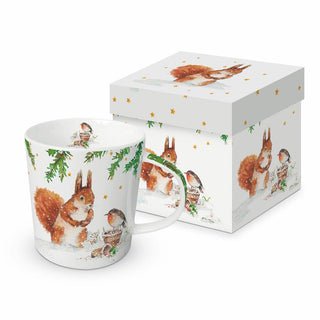 Squirrel & Robin Gift-Boxed Mug