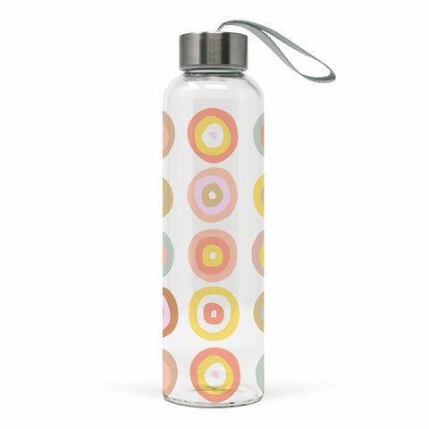 Bubbles Glass Water Bottle