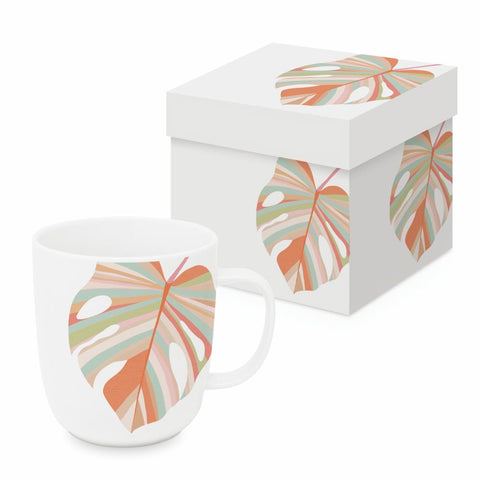 Pastel Leaf Gift-Boxed Matte Mug