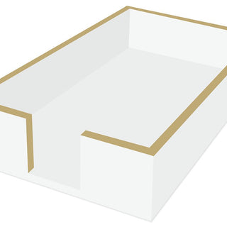 Guest Towel Holder Wood White/Gold (min.3)