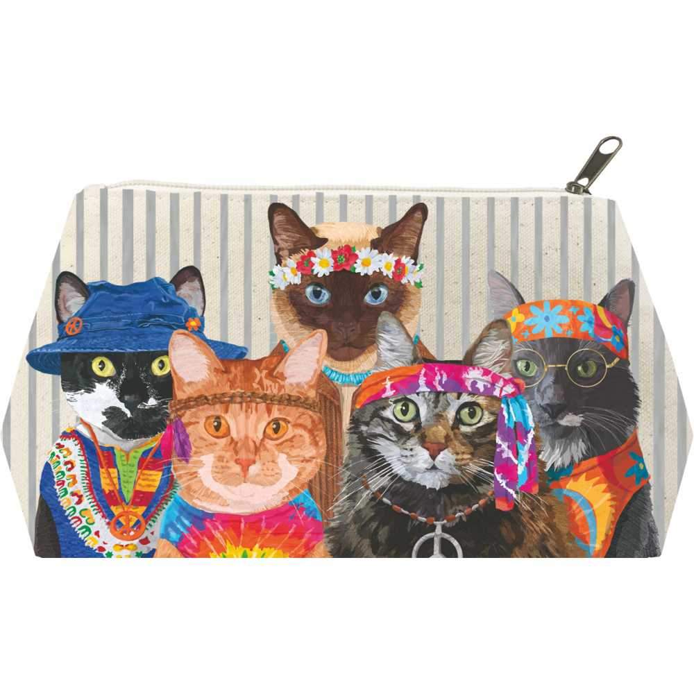 Groovy Cats Canvas Cosmetic Bags