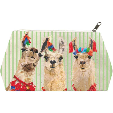 Llama Amigos Canvas Cosmetic Bags