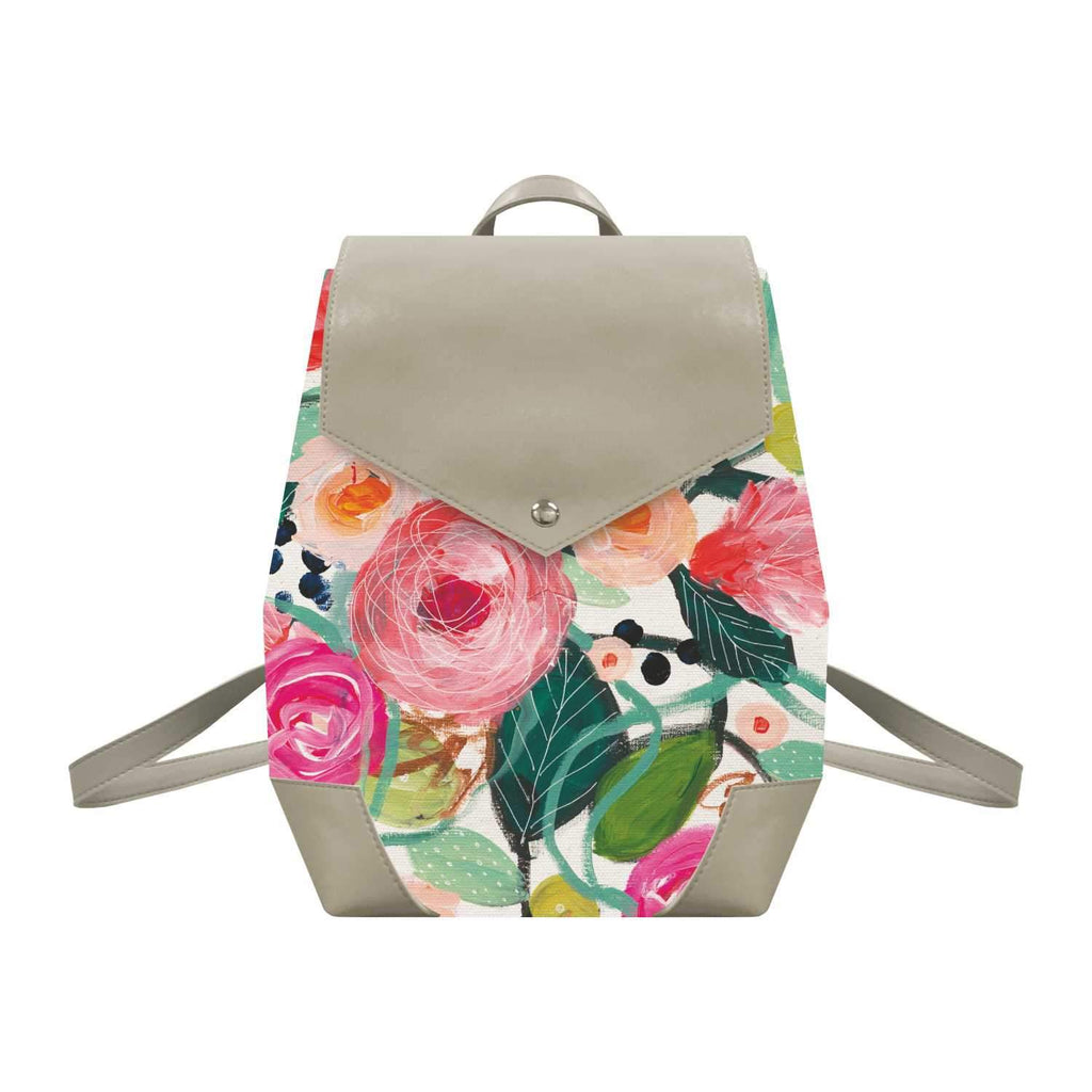 La Belle Rose Canvas Backpack